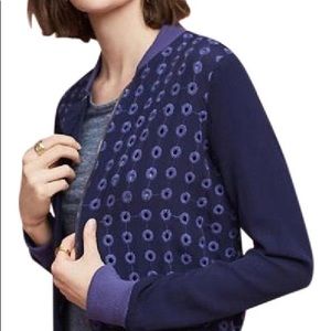 💕 Anthropologie Eyelet Lightweight Bomber Jacket